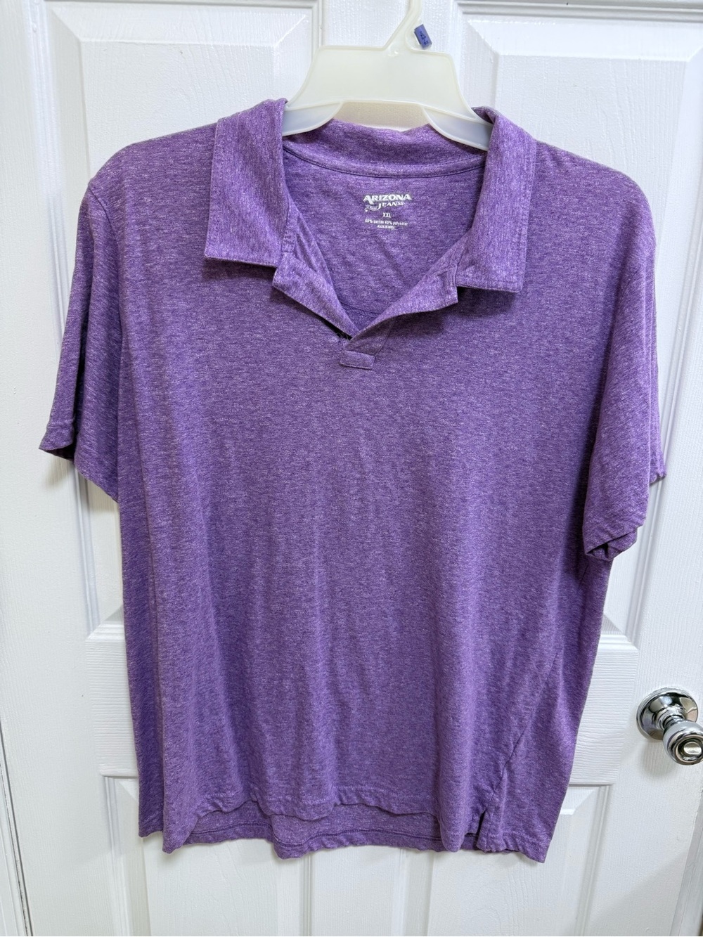 Arizona Jean Co. Purple Heather Polo Shirt, Size XXL